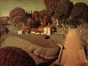 Grant Wood Hoover-s Birthplace oil painting on canvas